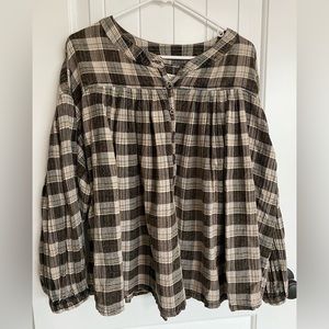 free people we the free plaid babydoll top